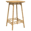 vidaXL Square Outdoor Bar Table in Bamboo with Tall Footrest in Brown
