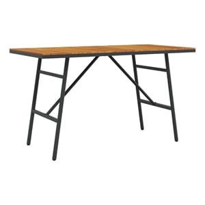 vidaXL Solid Acacia Wood Dining Table in Brown
