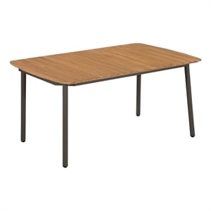 vidaXL Solid Acacia Wood Dining Table in Brown