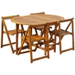vidaXL Acacia Wood with Oil Finish Outdoor Dining Set in Natural/Brown