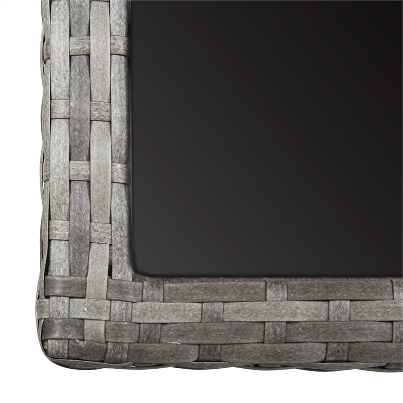 vidaXL Poly Rattan Outdoor Table in Anthracite/Gray
