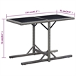 vidaXL Poly Rattan Outdoor Table in Anthracite/Gray