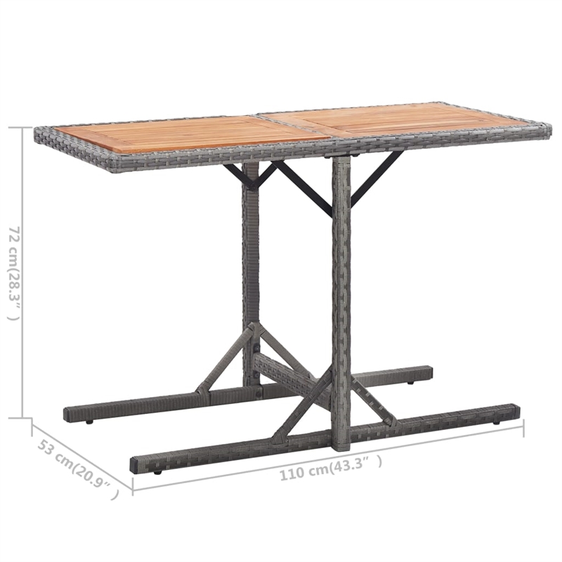 vidaXL Outdoor Table in Anthracite/Gray