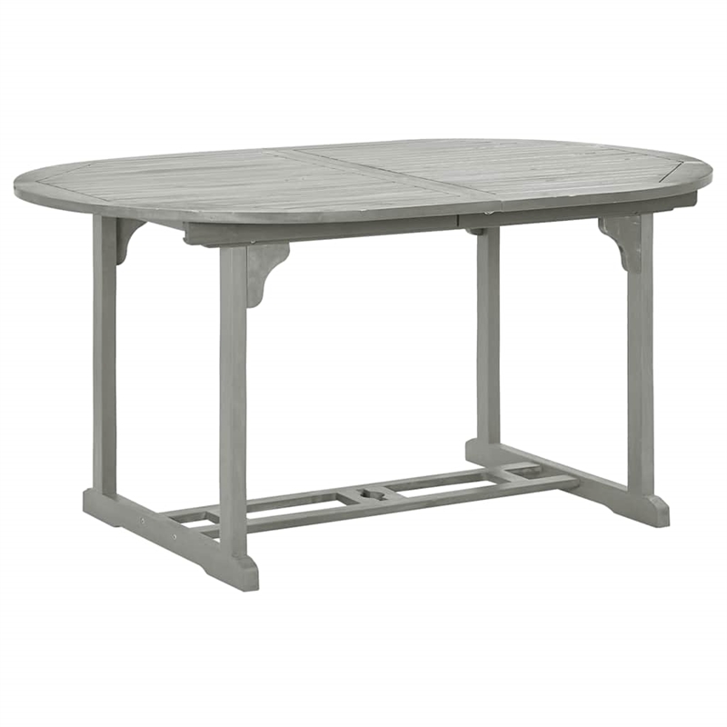 vidaXL Solid Acacia Wood Dining Table in Gray