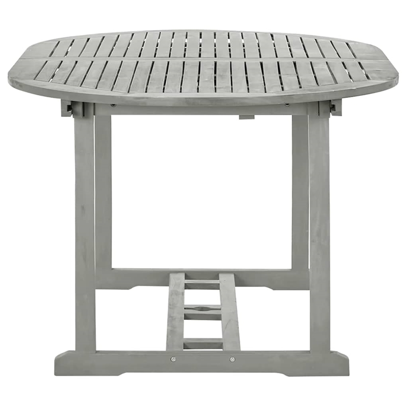 vidaXL Solid Acacia Wood Dining Table in Gray