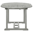 vidaXL Solid Acacia Wood Dining Table in Gray