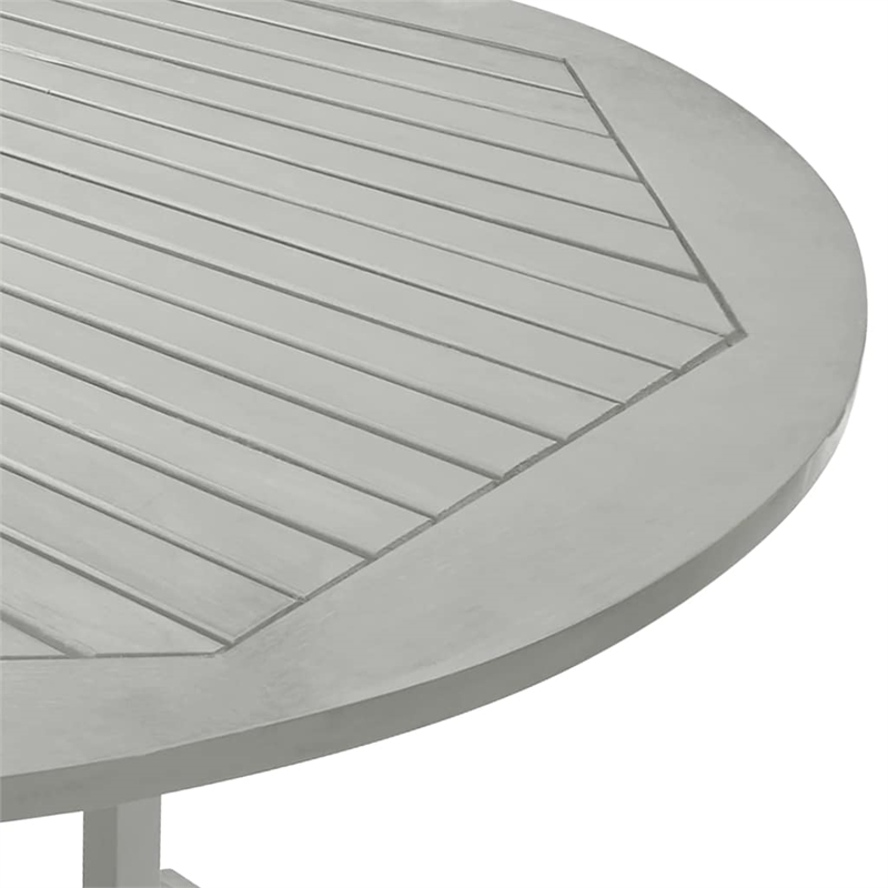vidaXL Solid Acacia Wood Dining Table in Gray