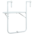 vidaXL Plastic Small Foldable Balcony Table in White