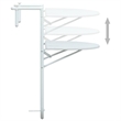 vidaXL Plastic Small Foldable Balcony Table in White