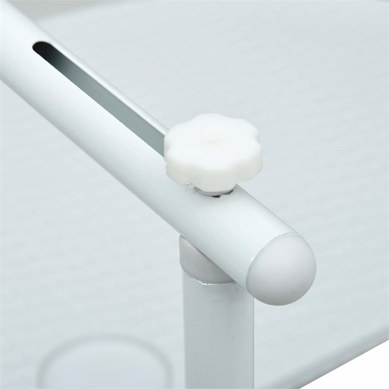 vidaXL Plastic Small Foldable Balcony Table in White