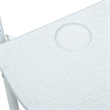 vidaXL Plastic Small Foldable Balcony Table in White