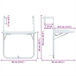 vidaXL Plastic Small Foldable Balcony Table in White