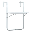 vidaXL Plastic Small Foldable Balcony Table in White