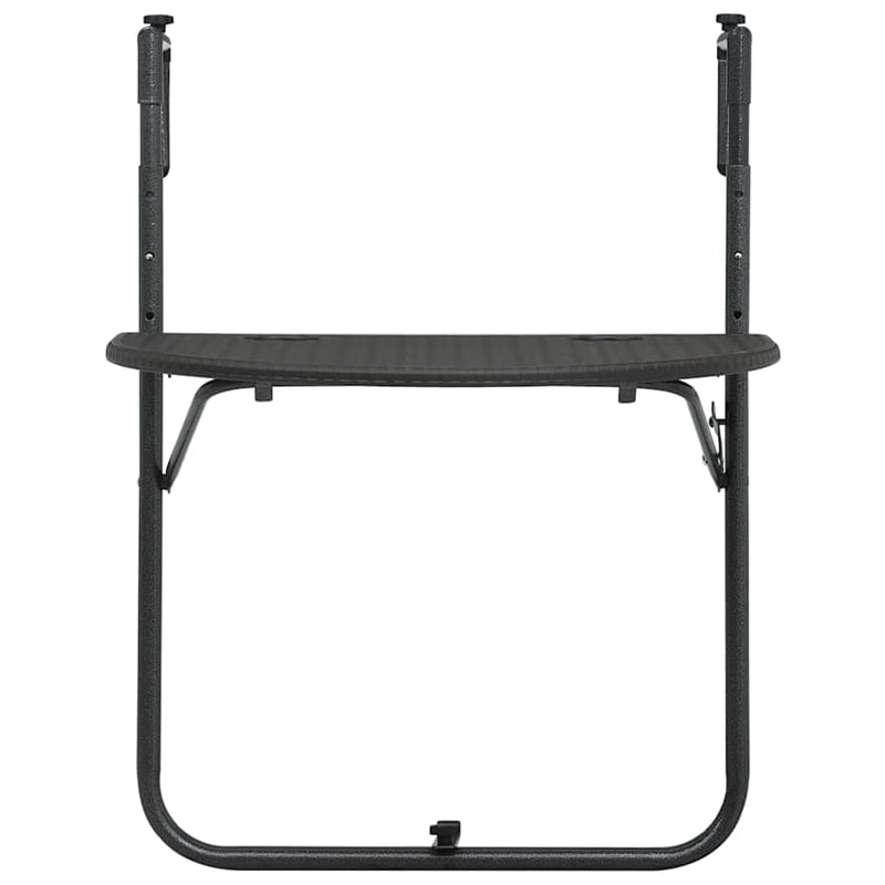 vidaXL Steel Medium Foldable Balcony Table in Brown