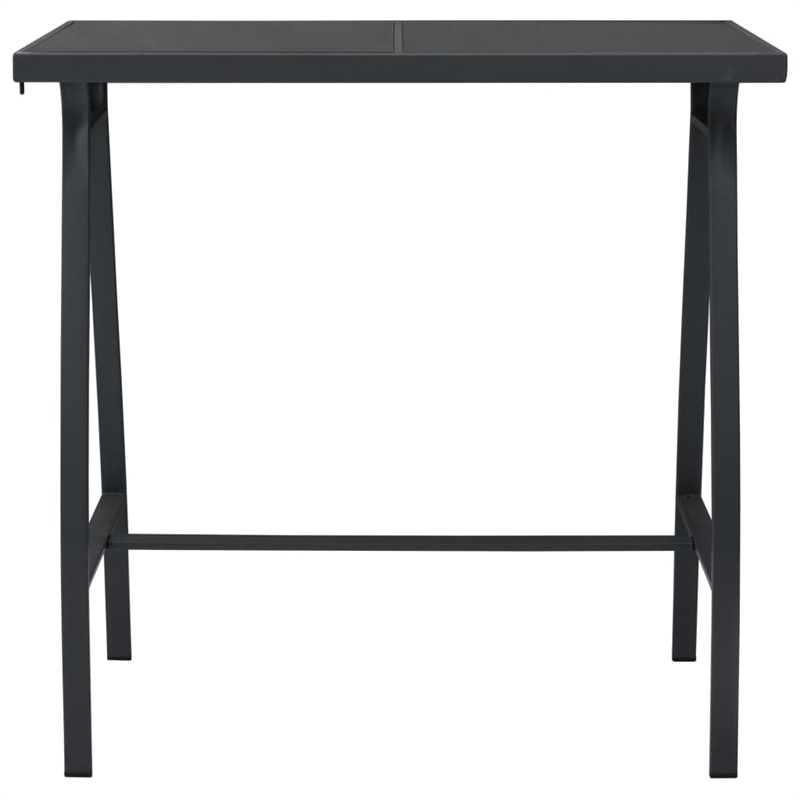 vidaXL Garden Bar Table in Black and Dark Gray