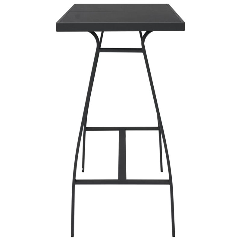 vidaXL Garden Bar Table in Black and Dark Gray