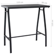 vidaXL Garden Bar Table in Black and Dark Gray
