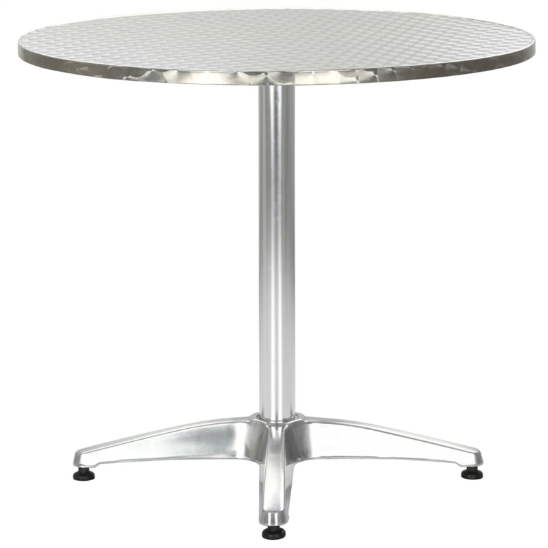 vidaXL Aluminum Garden Dining Table in Silver
