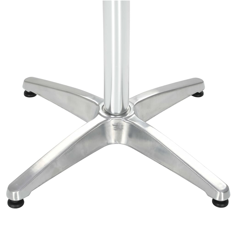 vidaXL Aluminum Garden Dining Table in Silver