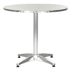 vidaXL Aluminum Garden Dining Table in Silver