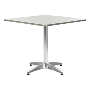 vidaXL Aluminum Garden Dining Table in Silver
