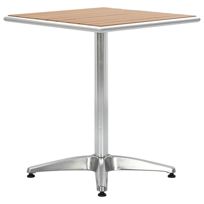 vidaXL Aluminum Patio Dining Table in Silver