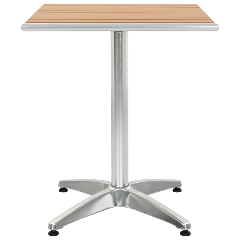 vidaXL Aluminum Patio Dining Table in Silver