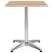 vidaXL Aluminum Patio Dining Table in Silver