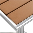 vidaXL Aluminum Patio Dining Table in Silver