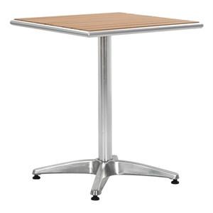 vidaXL Aluminum Patio Dining Table in Silver
