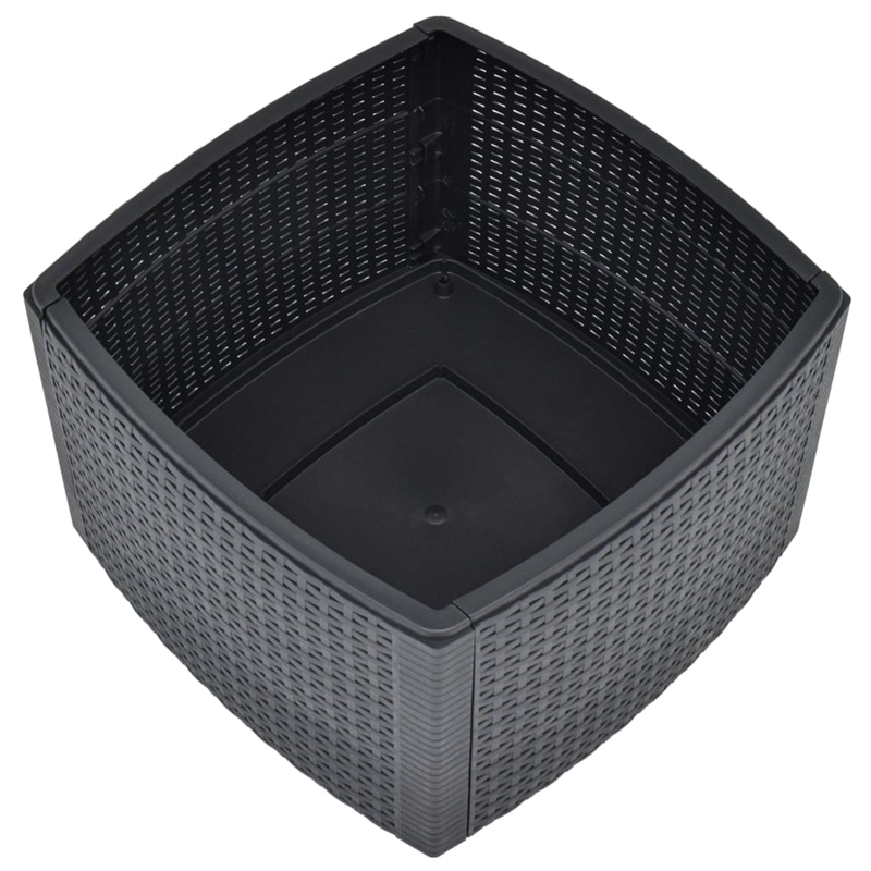 vidaXL Polypropylene Outdoor Table in Anthracite/Gray