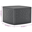 vidaXL Polypropylene Outdoor Table in Anthracite/Gray