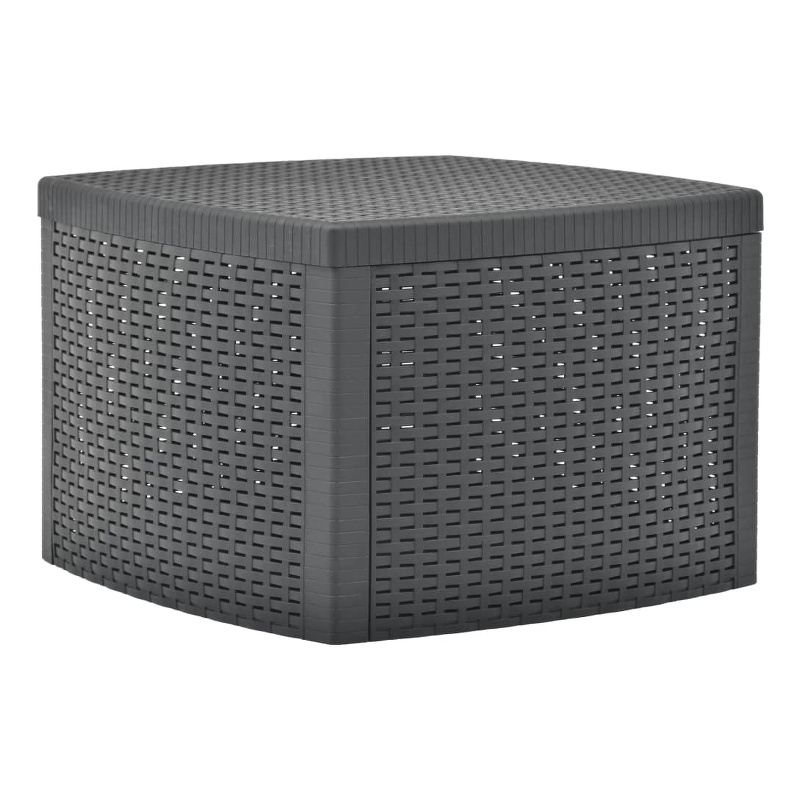 vidaXL Polypropylene Outdoor Table in Anthracite/Gray