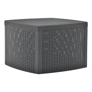 vidaXL Polypropylene Outdoor Table in Anthracite/Gray