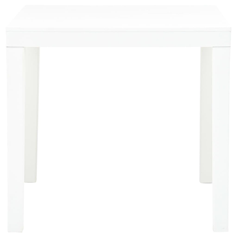 vidaXL Plastic Garden Dining Table in White