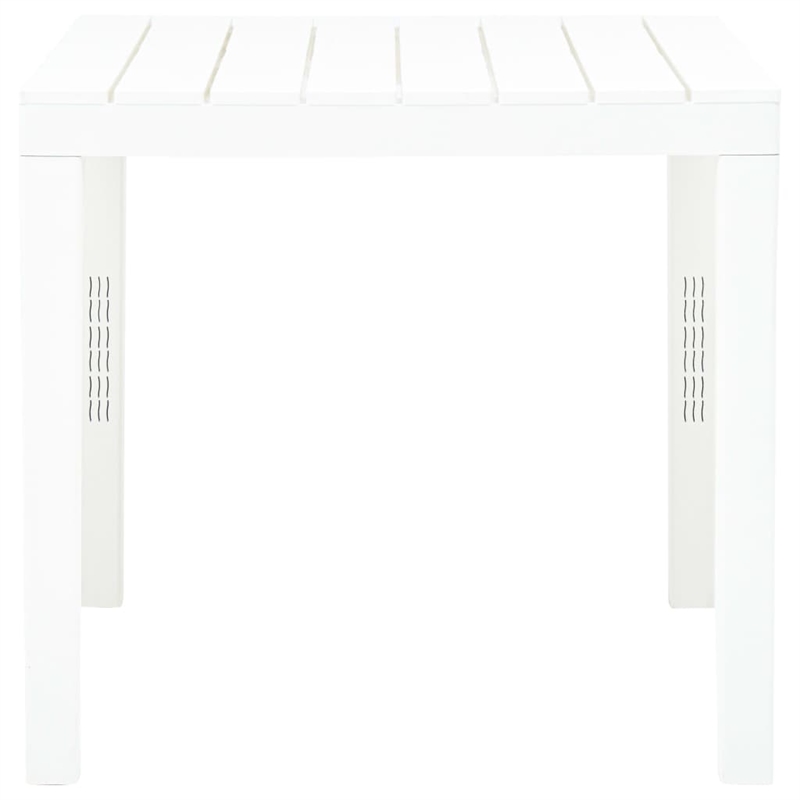 vidaXL Plastic Garden Dining Table in White