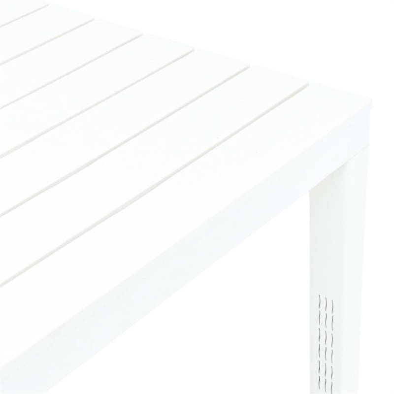 vidaXL Plastic Garden Dining Table in White