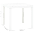 vidaXL Plastic Garden Dining Table in White