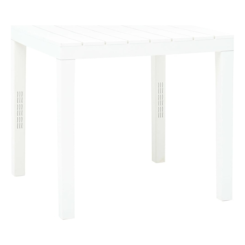 vidaXL Plastic Garden Dining Table in White