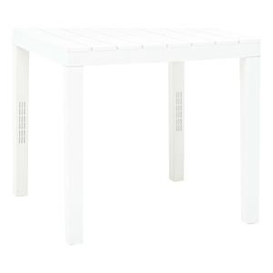 vidaXL Plastic Garden Dining Table in White
