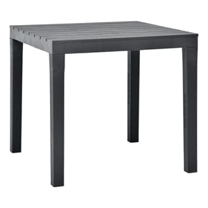 vidaXL Plastic Garden Dining Table in Anthracite/Gray