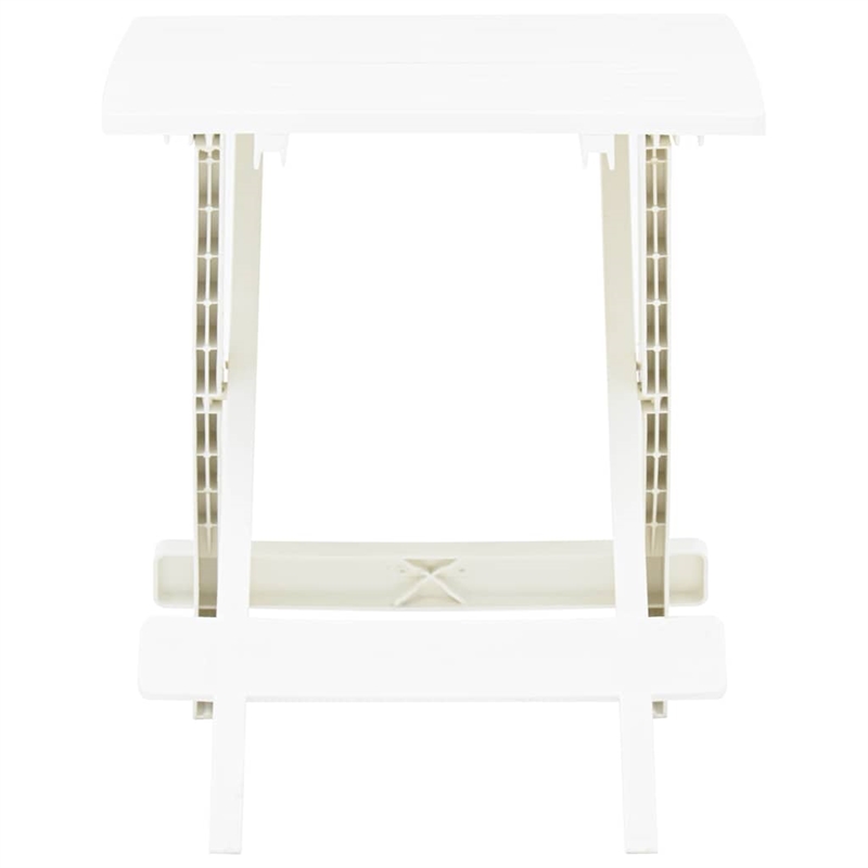 vidaXL Plastic BistroSmall Foldable Garden Dining Table in White