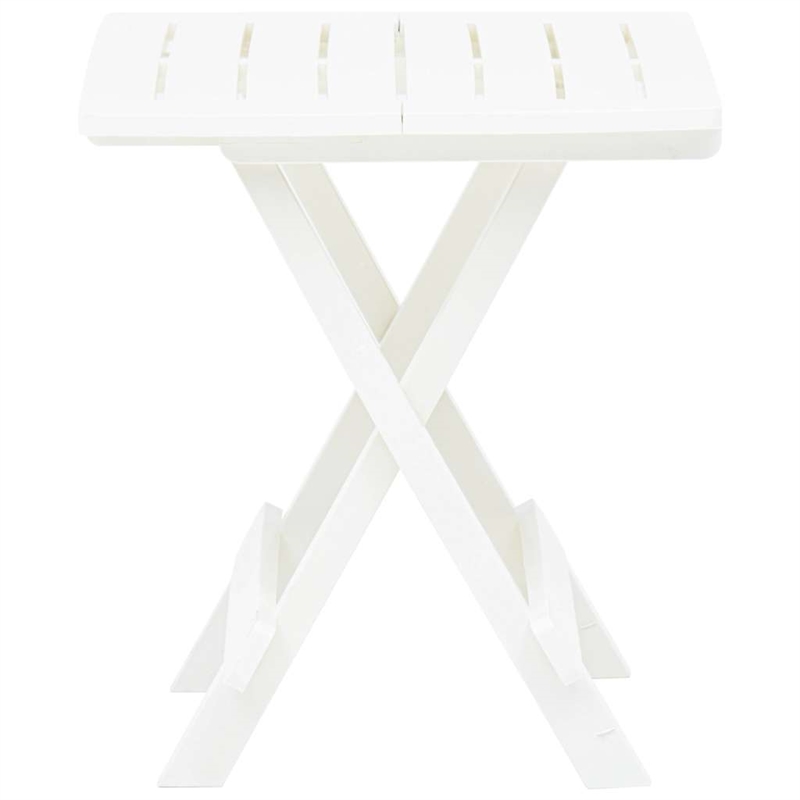 vidaXL Plastic BistroSmall Foldable Garden Dining Table in White