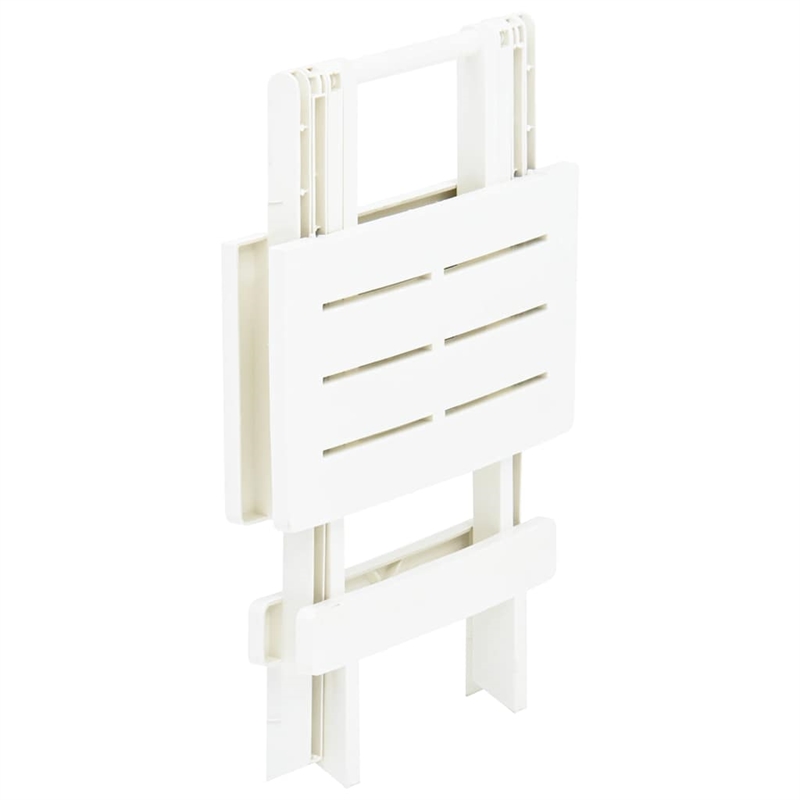 vidaXL Plastic BistroSmall Foldable Garden Dining Table in White