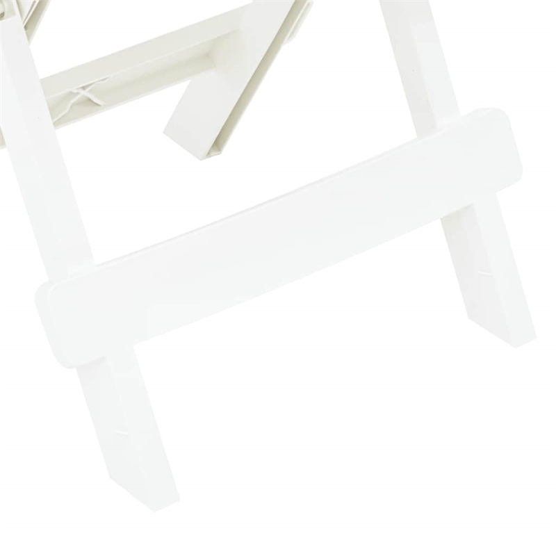 vidaXL Plastic BistroSmall Foldable Garden Dining Table in White