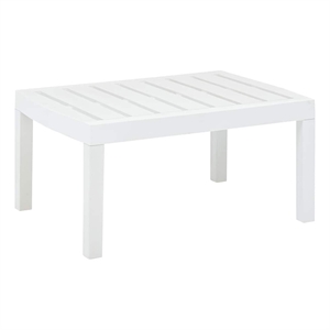 vidaXL Plastic Garden Dining Table in White