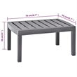 vidaXL Plastic Garden Dining Table in Mocha