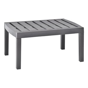 vidaXL Plastic Garden Dining Table in Mocha