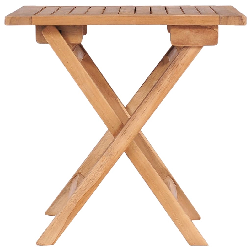 vidaXL Solid Teak Wood Foldable Outdoor Table in Teak