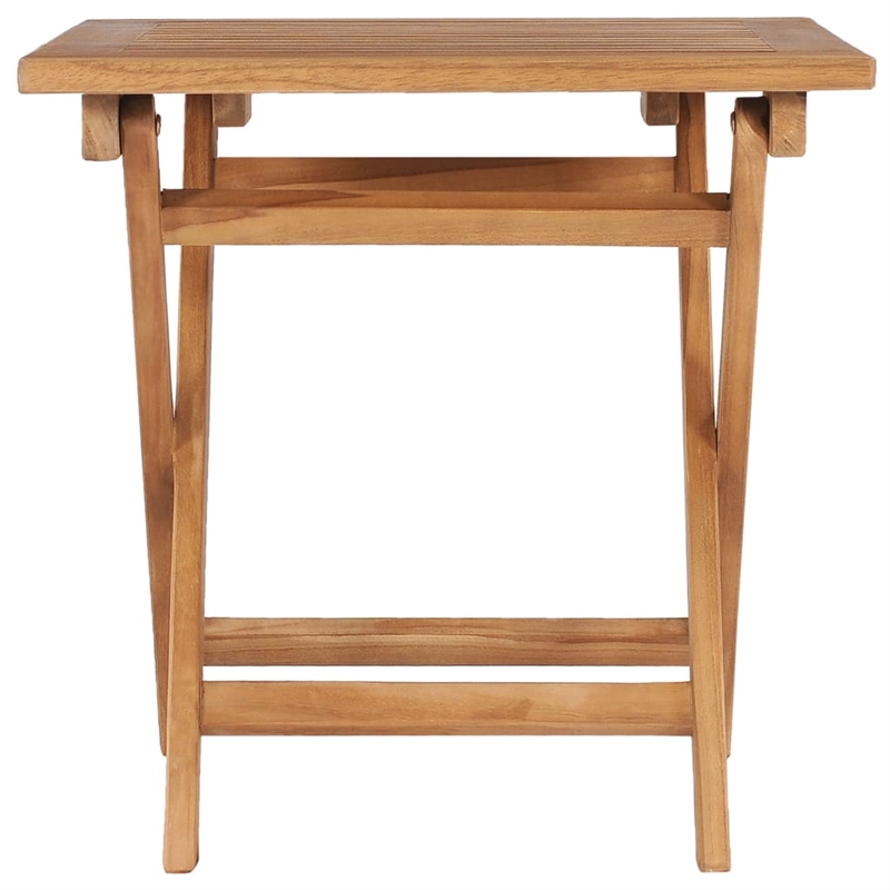 vidaXL Solid Teak Wood Foldable Outdoor Table in Teak